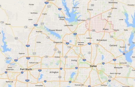 Plano Tx Location in Relation to Dallas and Fort Worth